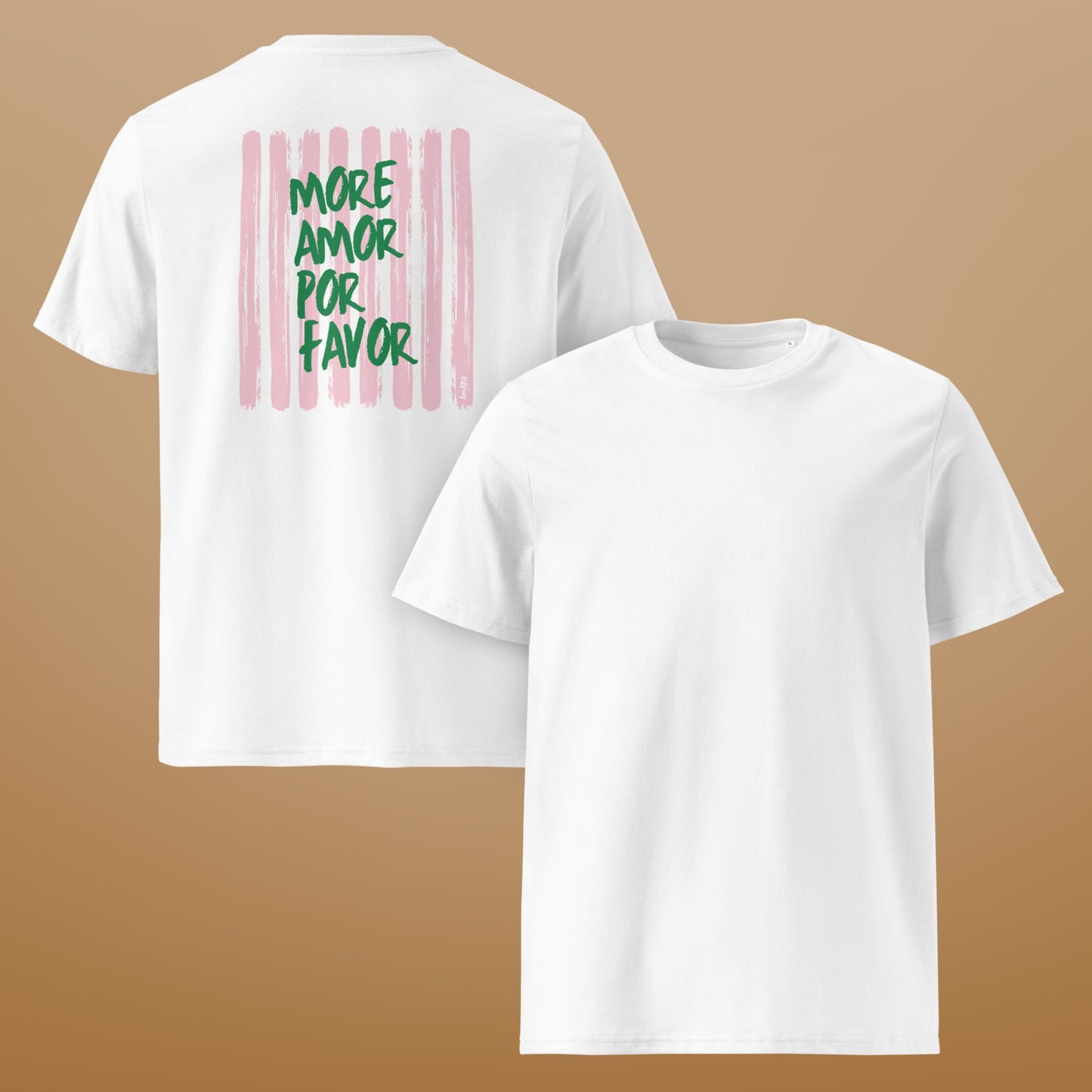 T-shirt More Amor Por Favor Vert & Rose - Femme